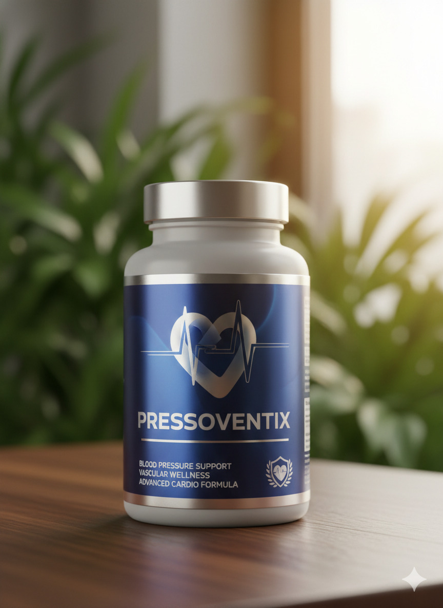 Pressoventix dietary supplement bottle for cardiovascular wellness